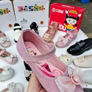 Giày búp bê trẻ em da mềm có quai ngang R006-1054