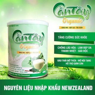 Sữa cần tây rong Nho, Diệp Lục, Tảo Xoắn Organic Nguyên Chất 100% Giảm Béo Giảm Mụn Đẹp Da 400gram giá sỉ