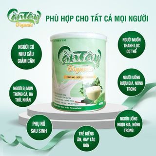 Sữa cần tây rong Nho, Diệp Lục, Tảo Xoắn Organic Nguyên Chất 100% Giảm Béo Giảm Mụn Đẹp Da 400gram