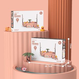 Bộ đồ chơi câu cá, vịt biển đảo nhiều màu có nhạc