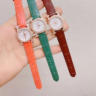 Đồng hồ da nữ hermess06 mini đẹp