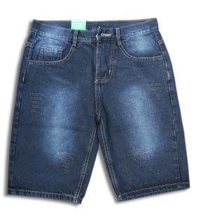 Quần short jeans nam cotton không giãn