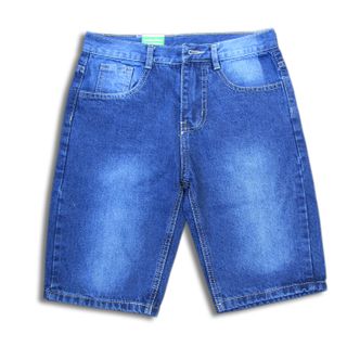 Quần short jeans nam cotton không giãn