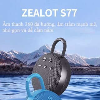 Loa Bluetooth hỗ trợ thẻ nhớ, USB, cổng AUX chống nước, bụi IPX 6 - Thương hiệu Zealot S77