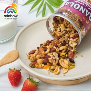 Ngũ Cốc Granola Siêu Hạt RAINBOW Hương vị Nguyên Bản – Hộp 500 gram