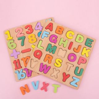 Bảng chữ số xếp hình đồ chơi trí tuệ bằng gỗ