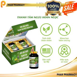 [Combo 2 lọ] Viên ăn ngủ ngon Thanh Tâm Ngưu Hoàn Ngọc- Phan Pharmacy giúp Ăn ngon, ngủ tốt, bồi bổ cơ thể, giảm mệt mỏi