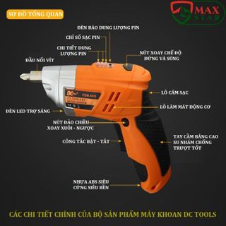 Máy khoan pin mini cầm tay đa năng 2 chế độ thông minh siêu mạnh bảo hành 24 tháng