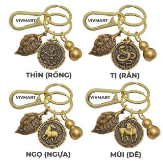 Móc Treo Chìa Khóa Phong Thủy 12 Con Giáp Theo Bản Mệnh- Đem Lại Sức Khỏe, Tài Lộc, May Mắn, Bình An