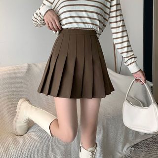 Váy xếp ly 2022 phiên bản mới của Hàn Quốc, váy ngắn cạp cao cho nữ