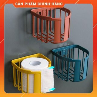 Giỏ Đựng Giấy Vệ Sinh Gắn Tường Chống Nước Không Cần Khoan Có Khay Điện Thoại Tự Dính giá sỉ