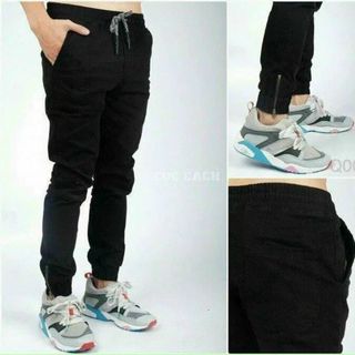 Quần jocker kaki dây kéo gót chất kaki mềm