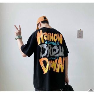 Áo unisex tay lỡ form rộng mainow vải tici sợi ngoại chuẩn đẹp siêu mát
