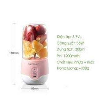 Máy Xay Sinh Tố Cầm Tay Siêu Mạnh 4 Lưỡi 6 lưỡi HONGUO Máy Xay Mini Sạc Pin Cao Cấp