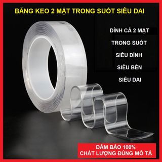 Băng dính 2 mặt trong suốt siêu dính dán tường dạng kéo đa năng Băng keo 2 mặt siêu dính trong suốt ✅ giá sỉ