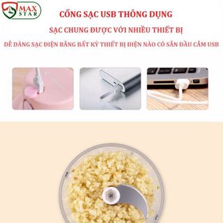 Máy xay tỏi ớt mini cầm tay bằng điện Xay tỏi ớt hành thịt cầm tay mini cao cấp ✅ giá sỉ