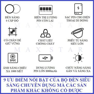 [BẢO HÀNH 12 THÁNG] Đèn pin cầm tay siêu sáng chiếu xa 1000m chống thấm nước có chân đế W590 đèn pin QUÂN ĐỘI giá sỉ