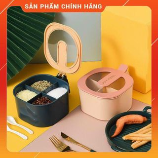 Hộp đựng gia vị 4 ngăn nắp đậy tiện dụng CAO CẤP giá sỉ