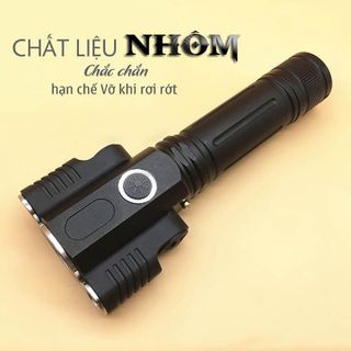 Đèn Pin Cầm Tay 3 Bóng Siêu Sáng chiếu xa 300m pin tích điện 4000mAh siêu bền giá sỉ