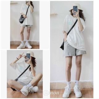 Quần thun lửng in trơn bao đẹp quần ống rộng