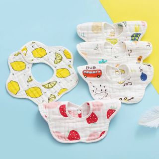 Yếm ăn dặm tròn xoay 360 cho bé chất liệu cotton thấm hút tốt