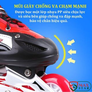 Giày PATIN, Giày trượt PATIN trẻ em 4 bánh CAO CẤP tặng kèm bảo Mũ Bảo Hộ và bảo hộ chân tay ✅