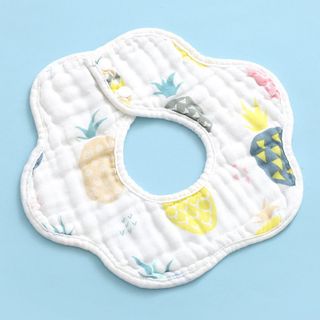Yếm ăn dặm tròn xoay 360 cho bé chất liệu cotton thấm hút tốt