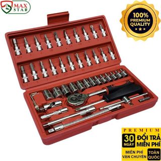 Bộ dụng cụ mở bulong ốc vít đa năng 46 chi tiết thép Không han gỉ chính hãng Nhật Bản