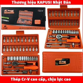 Bộ dụng cụ mở bulong ốc vít đa năng 46 chi tiết thép Không han gỉ chính hãng Nhật Bản