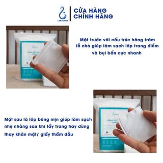 Bông tẩy trang 222 miếng 3 lớp LIKADO