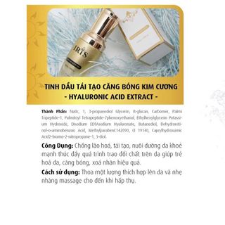 Tinh Dầu Tái Tạo, Căng Bóng Kim Cương (Hyaluronic Acid Extract) – 30ml