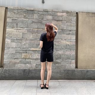 Sét bộ nữ ,đồ bộ đùi nữ thun coton sufa,áo lệch tà ,thời trang xuân hè BĐ04-ĐEN
