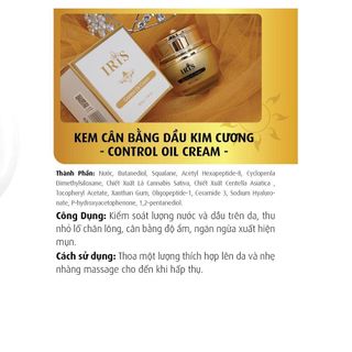 Kem Cân Bằng Dầu Kim Cương (Control Oil Creeeam) – 50g | Siêu Phẩm