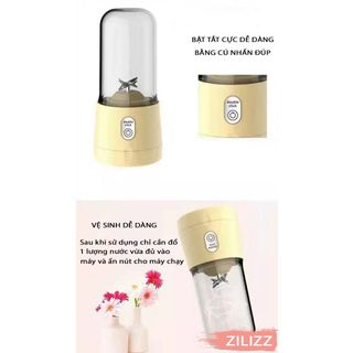 Máy Xay Sinh Tố Gia Đình Cao Cấp Zilizz - Máy Xay Cầm Tay Di Động Đa Chức Năng