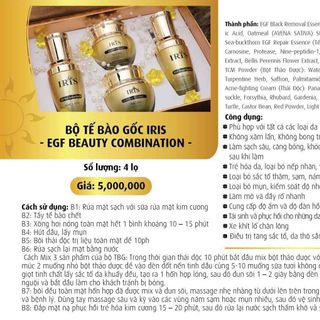 Bộ tế bào Gốc Iris (EGF Beauty Combination) | kem Iris Singapore