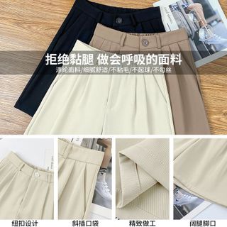 Quần đùi ống rộng cạp cao cho nữ mùa hè mát mẻ