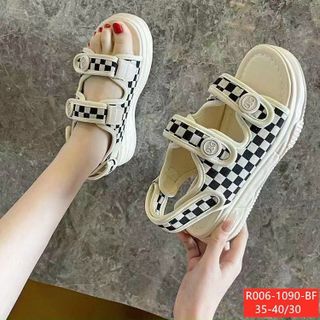 Sandal nữ quai kẻ sọc caro R006-1090