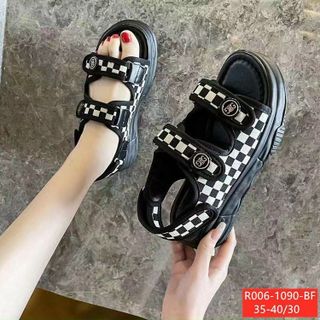 Sandal nữ quai kẻ sọc caro R006-1090