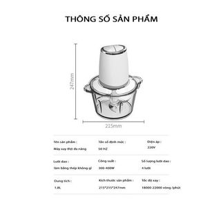 Máy Xay Thịt Gia Đình Zilizz Tự Động Đa Năng Công Suất Lớn Mẫu Mới 2022