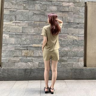 Sét bộ nữ ,đồ bộ đùi nữ thun coton sufa,áo lệch tà ,thời trang xuân hè BĐ04-XANH RIÊU