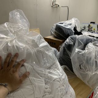 Phôi áo thun trơn trắng đen