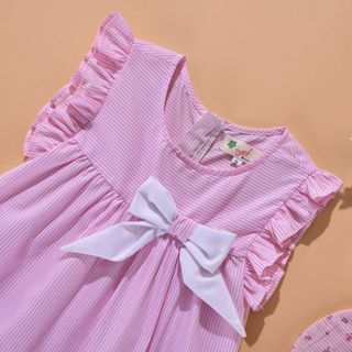Đầm bé gái babydoll kẻ hồng 3 tầng bèo TL53 váy đầm trẻ em cotton thoáng mát, mềm mịn thoải mái khi mặc
