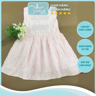 Đầm bé gái hoa dây hở lưng 2 lớp hồng san hô TL59 váy đầm trẻ em cotton thoáng mát, mềm mịn thoải mái khi mặc