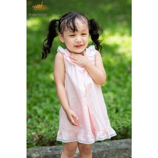 váy bé gái chân váy phối ren kèm quần chip bèo TL01 chất vải thoáng mát thoải mái, an toàn cho da bé