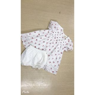 [SET] váy bé gái chân váy bèo ngực Hoa Nhí Đỏ & Quần Chíp Phồng 2 Lớp Đáng Yêu TL17