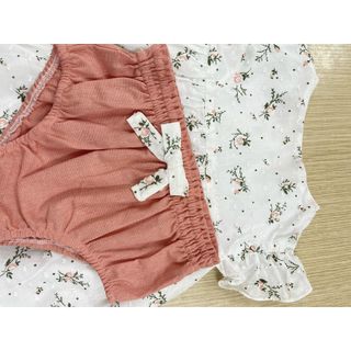 [SET] váy bé gái chân váy hoa nhí hồng 2 Lớp & Quần Chip Linen Phối Nơ TL18 váy cho bé gái Xinh Xắn Thời Trang