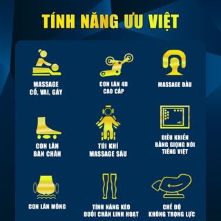 Ghế Massage A8 Plus ( Điều Khiển Bằng Giọng Nói Tiếng Việt )