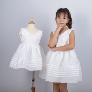váy bé gái chân váy công chúa ren 3D TL02 váy bé gái phối viền gấu dáng đẹp, thiết kế tỉ mỉ