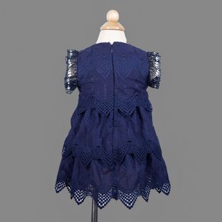 váy bé gái chân váy nhiều tầng xanh navy TL04 Váy Bé Gái Cotton Thoáng Mát Thoải Mái, Thiết Kế Tỉ Mỉ Tinh Xảo