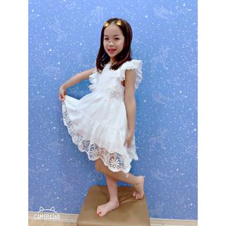 váy bé gái chân váy công chúa cotton tay phồng thêu trắng đục lỗ TL20 váy cho bé gái xinh xắn thời trang